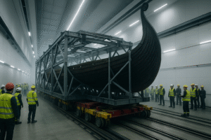 The Oseberg Viking Ship Begins a New Life.